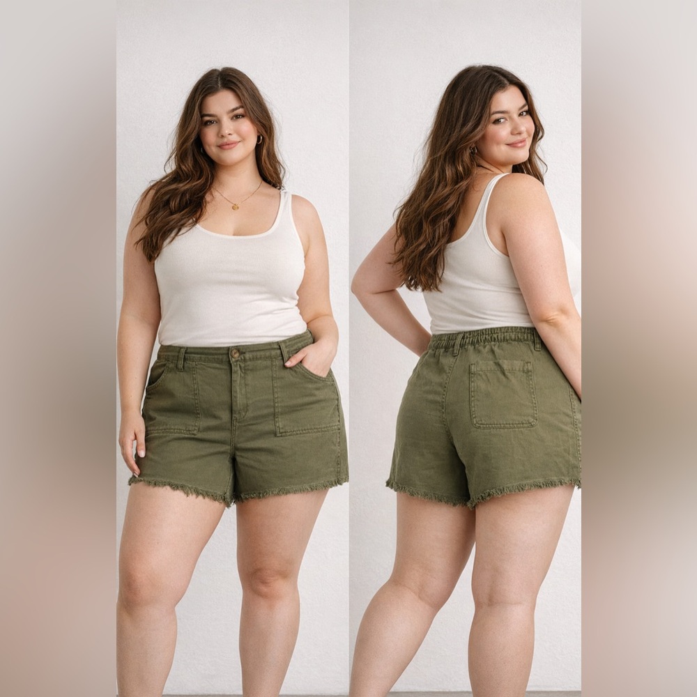 Aerie Sage Green Cotton Blend Shorts‎ Sz. XL
